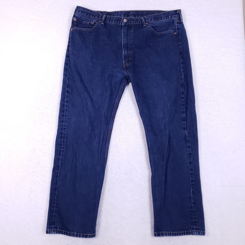 Levis 505 Regular Fit Jeans W42 L30‎ Dark Blue Workwear Dadcore
